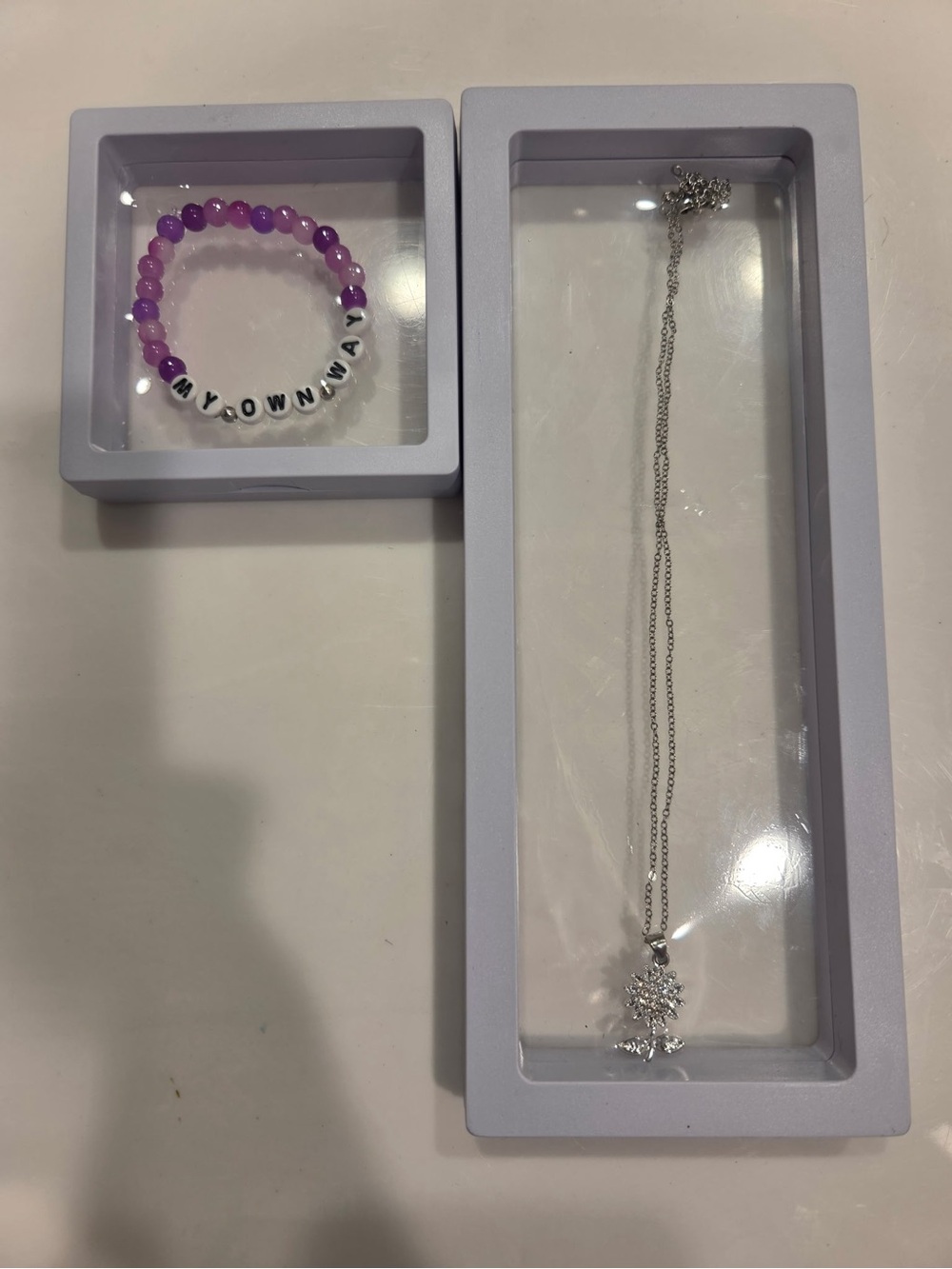 Unbranded Purple Beaded Name Bracelet - MY OWN WAY inspired by freya skye th new